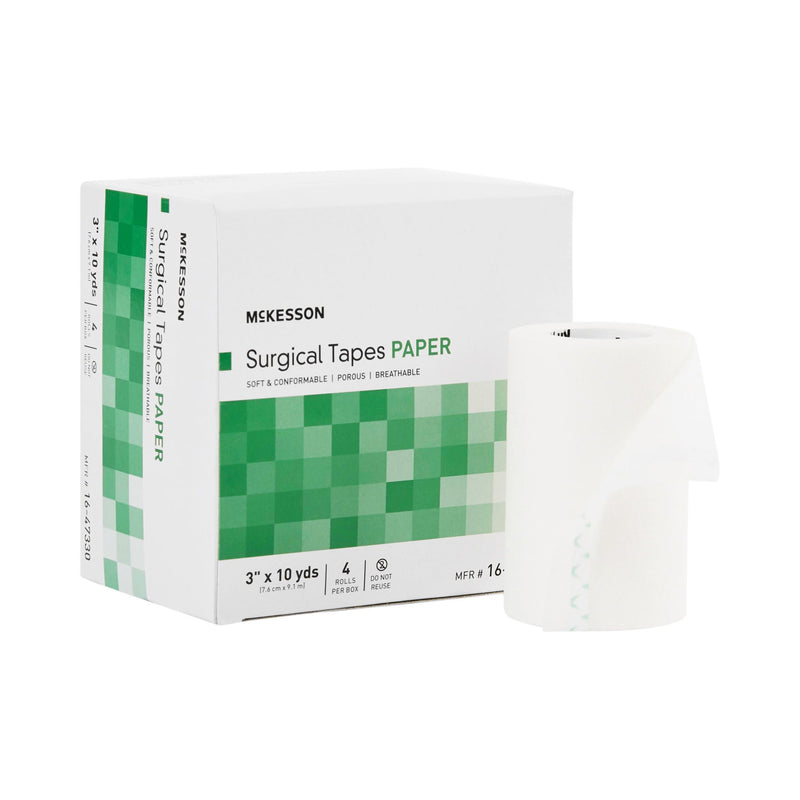 McKesson Medical Tape, 3 Inch x 10 Yard, White (Case of 48)