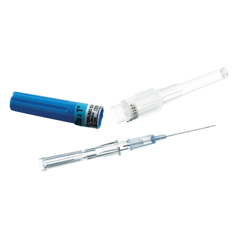 Peripheral IV Catheter Surflo 22 Gauge 1 Inch ETFE Straight Hub Non Blood Control Non-Safety (Case)