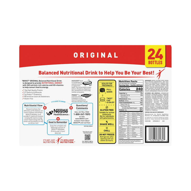 Boost Original Vanilla Balanced Nutritional Drink, 8-ounce bottle (6/PK)