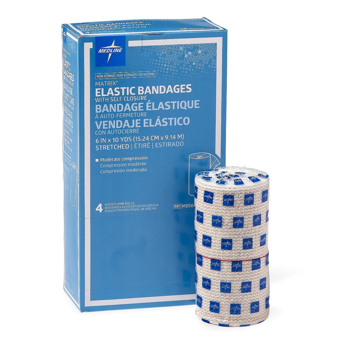 Matrix Double hook-and-loop closure Elastic Bandage, 6 Inch x 10 Yard (Case of 20)