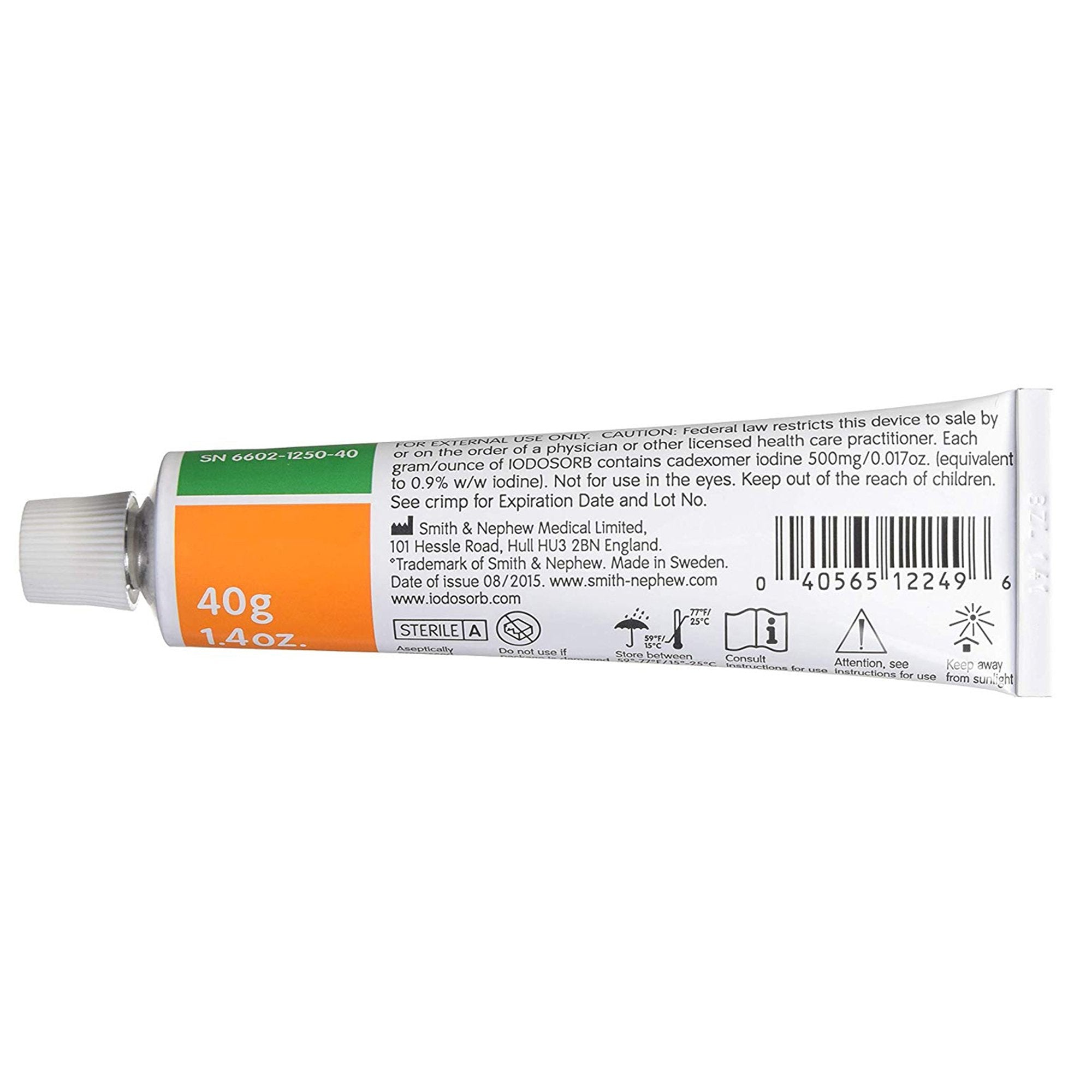 Smith & Nephew Iodosorb Antimicrobial Wound Gel, 40-gram Tube (12/CS) 