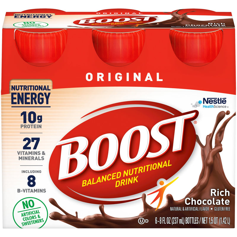Boost Original Chocolate Balanced Nutritional Drink, 8-ounce bottle (Case of 24)