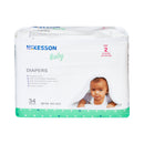 McKesson Baby Diaper, Size 2 for Babies weighing 2 to 18 lbs. (Case of 136)