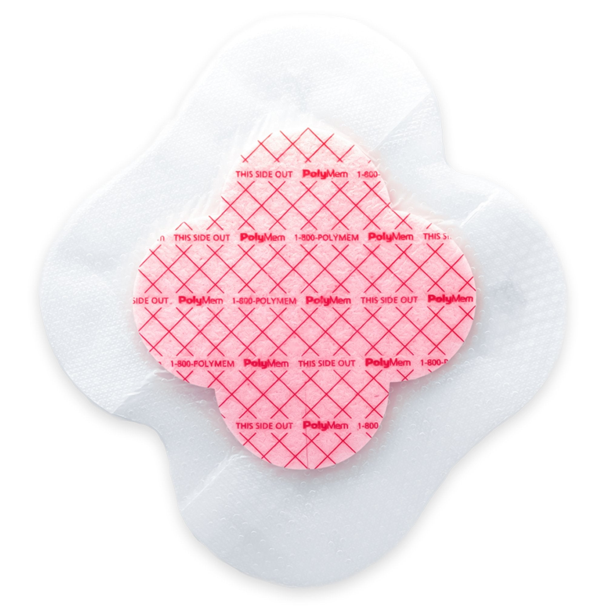 Ferris Manufacturing Foam Dressing PolyMem VariSite 8.2 X 8.5 Inch With Border Film Backing Silicone Border Adhesive Multishape Sterile (20/CS) 