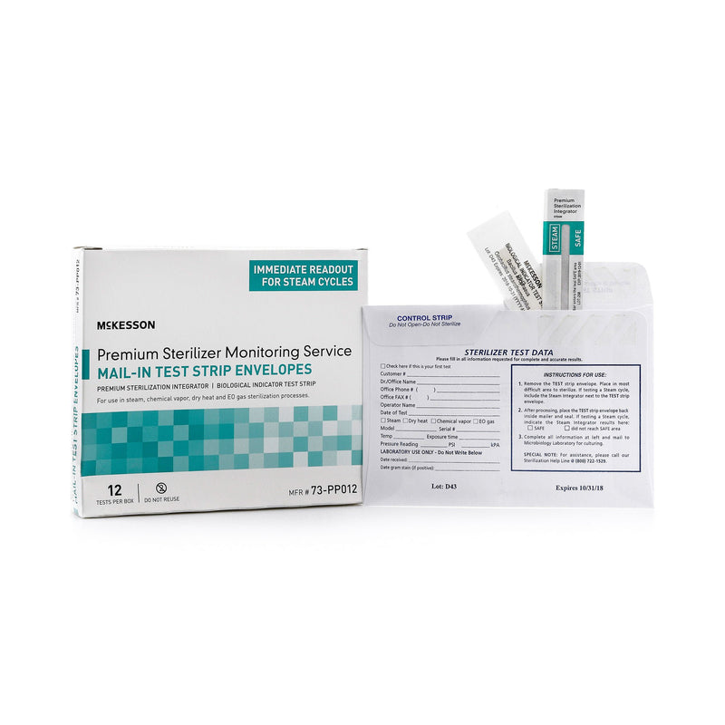 McKesson Sterilizer Monitoring Mail-In Service (Case of 120)