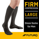 3M Futuro Compression Socks, Calf High, Black (Box of 12 Pairs)
