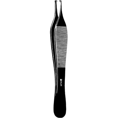 Sklar Black Laser Adson Tissue Forceps - 4-3/4", Straight, 2x3 Teeth - 90-1061