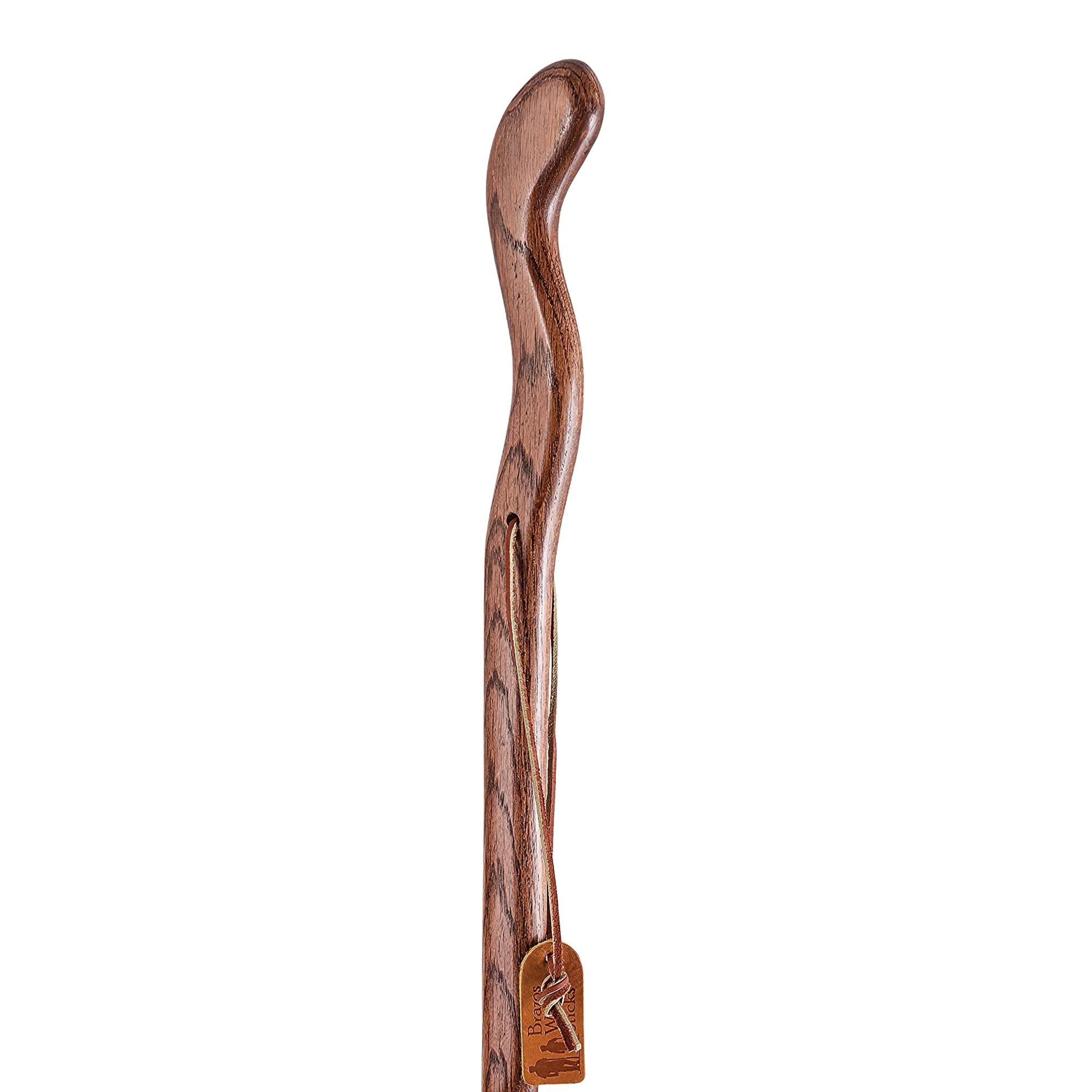 Mabis Healthcare Brazos FitnessWalker Handcrafted Walking Stick, 48-Inch, Red 