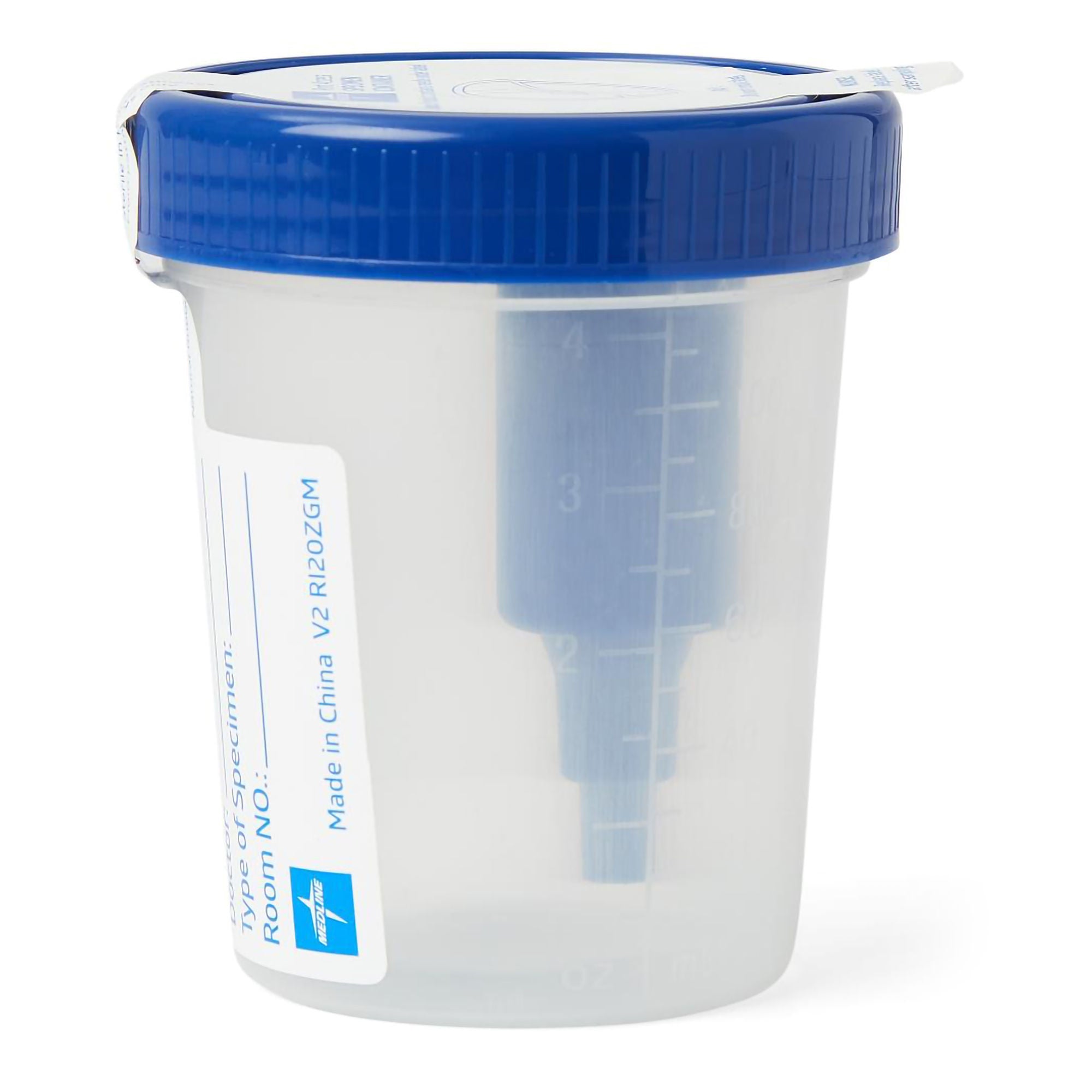 Specimen Container 120 mL (4 oz.) Screw Cap Patient Information Sterile Fluid Path (Case of 250)