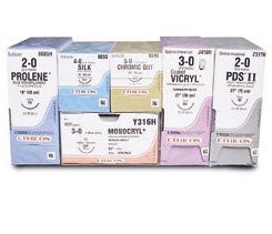 Nonabsorbable Suture with Needle Prolene Polypropylene STC-6 Straight Reverse Cutting Needle Size 10-0 Monofilament 