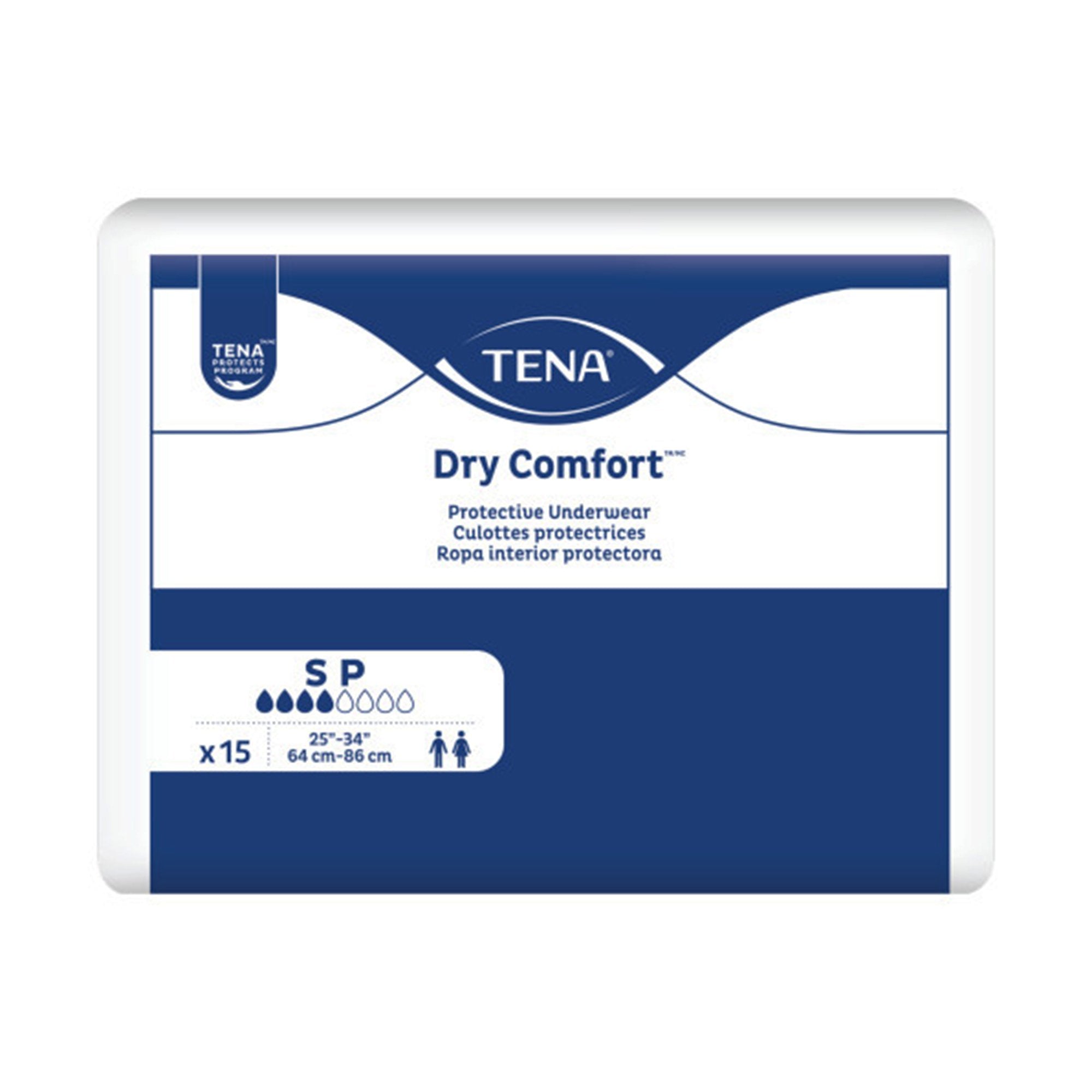 Essity HMS North America Inc Tena Dry Comfort Absorbent Underwear, Moderate Absorbency, Small (60/CS) 