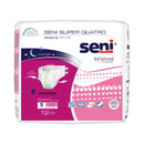 TZMO USA Inc Seni Super Quatro Severe Absorbency Incontinence Brief, Small (48/CS) 