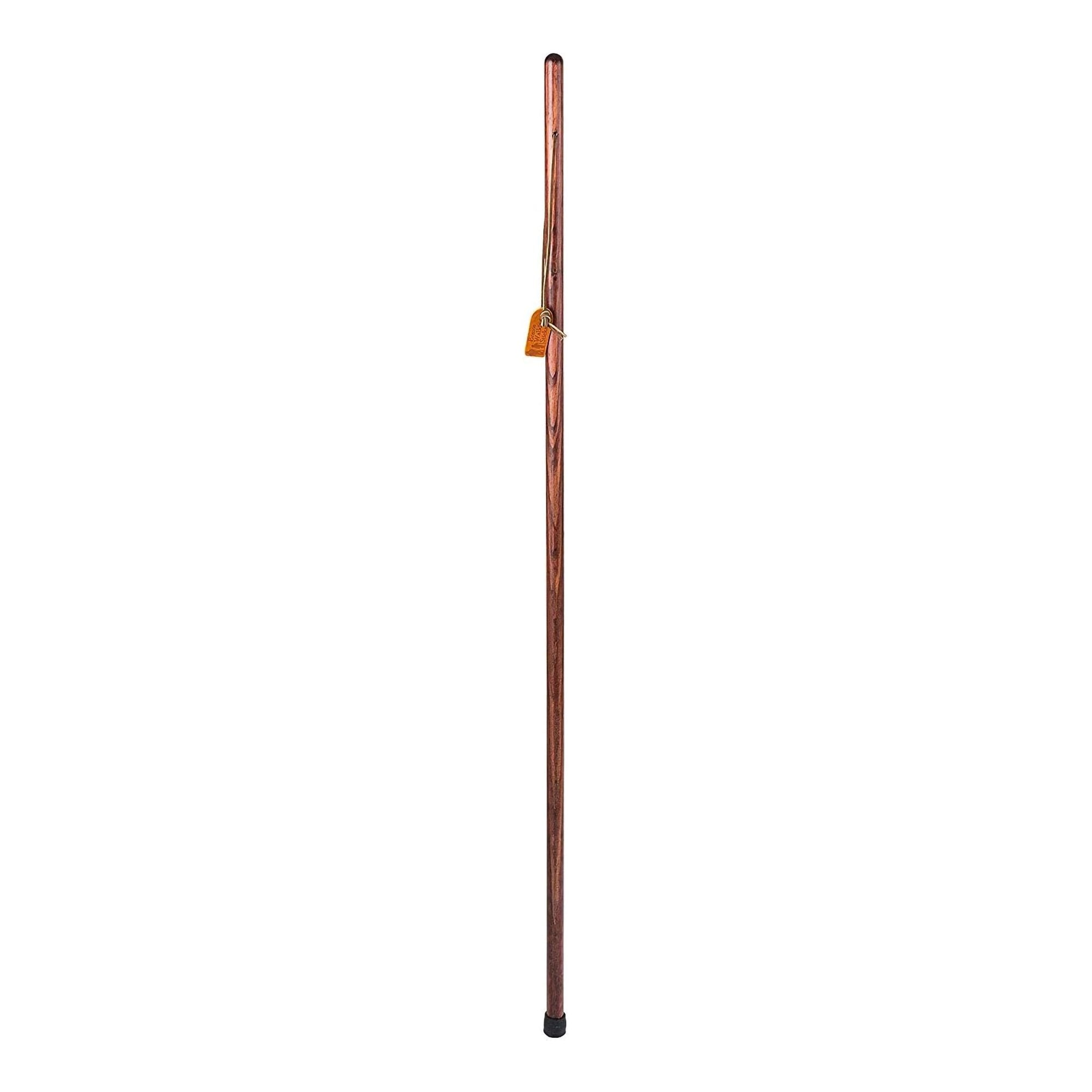Mabis Healthcare Brazos Traditional Straight Pine Handcrafted Walking Stick, 55-Inch, Red 