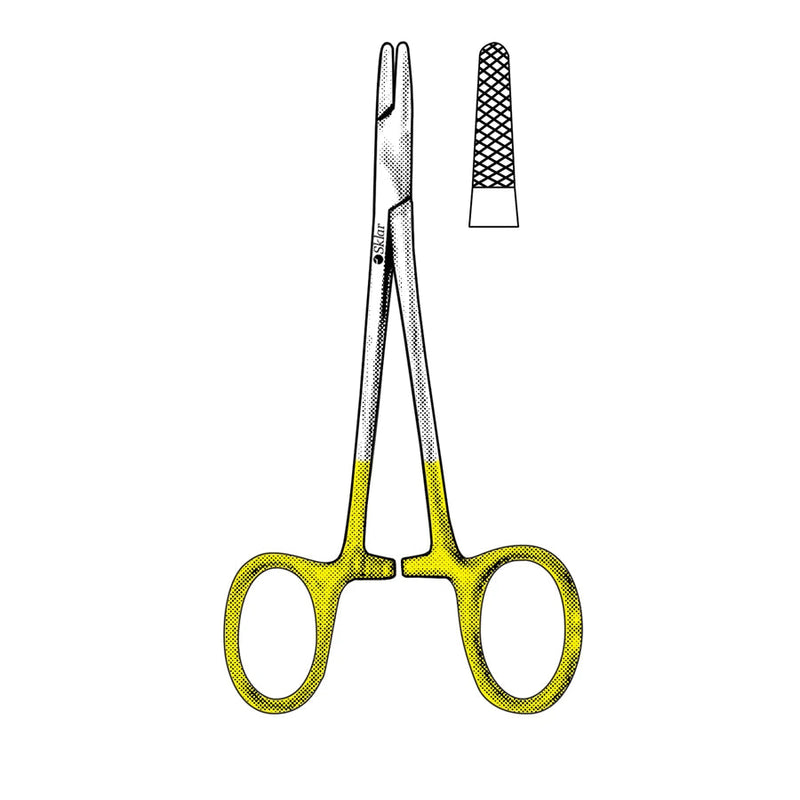 Sklar TC Arruga Needle Holder - 6-1/4", Curved, Serrated - 21-3101 