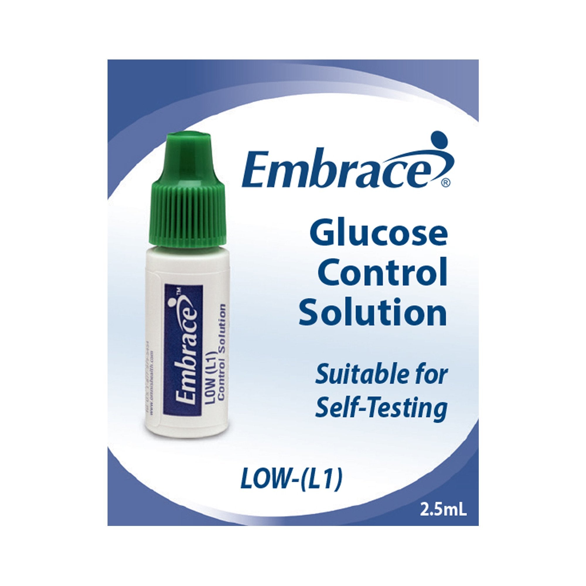 Omnis Health Embrace Blood Glucose Control Solution, Low (270/CS) 