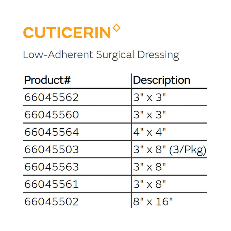 Smith & Nephew Cuticerin Impregnated Dressing, 3 x 8 Inch (150/CS) 