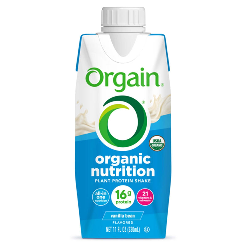 Oral Supplement Orgain Organic Nutrition Vegan Shake Vanilla Bean Flavor Liquid 11 oz. Carton (Case of 12) 
