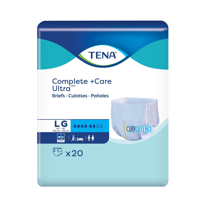 Essity HMS North America Inc TENA Complete +Care Ultra Briefs with CurvDefence, Large (80/CS) 
