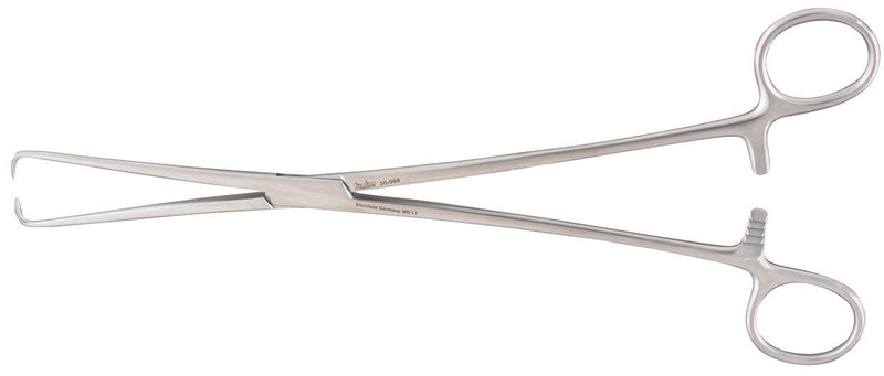 Tenaculum Forceps Miltex Schroeder-Braun 9-3/4 Inch Length OR / Surgical Grade German Stainless Steel NonSterile Locking Finger Ring Handle Straight 1 X 1 Prongs 