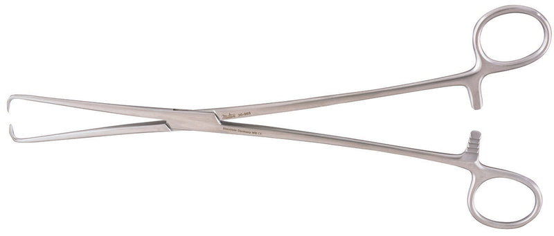 Tenaculum Forceps Miltex Schroeder-Braun 9-3/4 Inch Length OR / Surgical Grade German Stainless Steel NonSterile Locking Finger Ring Handle Straight 1 X 1 Prongs 