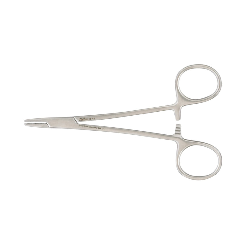 Needle Holder Mayo-Hegar 5 Inch Length Serrated Jaws Finger Ring Handle 