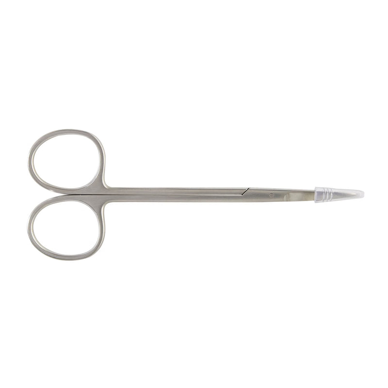 Iris Scissors Miltex 4-1/2 Inch Length OR / Surgical Grade German Stainless Steel NonSterile Finger Ring Handle Curved Sharp Tip / Sharp Tip 