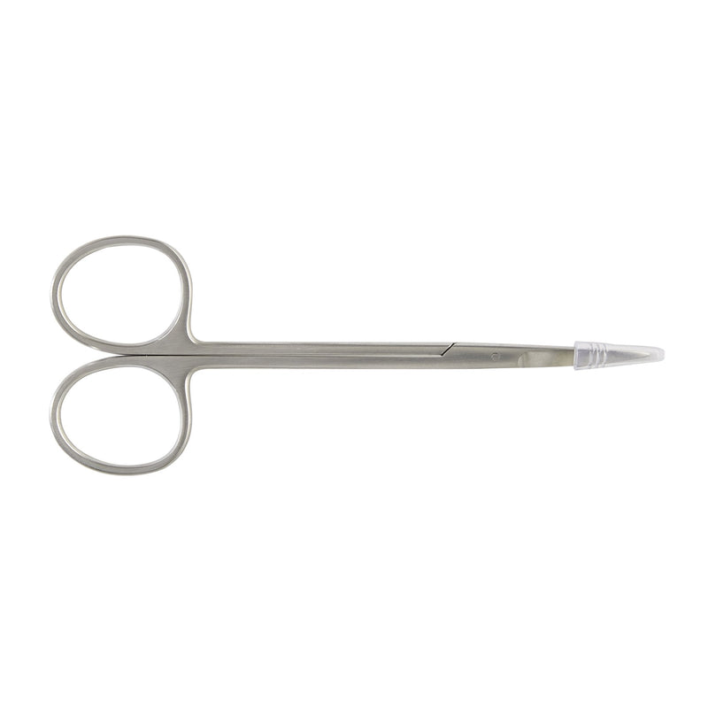 Iris Scissors Miltex 4-1/2 Inch Length OR / Surgical Grade German Stainless Steel NonSterile Finger Ring Handle Curved Sharp Tip / Sharp Tip 