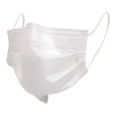 McKesson Brand McKesson Procedure Mask, Pleated with Earloops, One Size Fits Most, White (500/CS) 