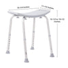 McKesson Aluminum Bath Bench Without Backrest, 15.5 – 19.5 Inch, Gray