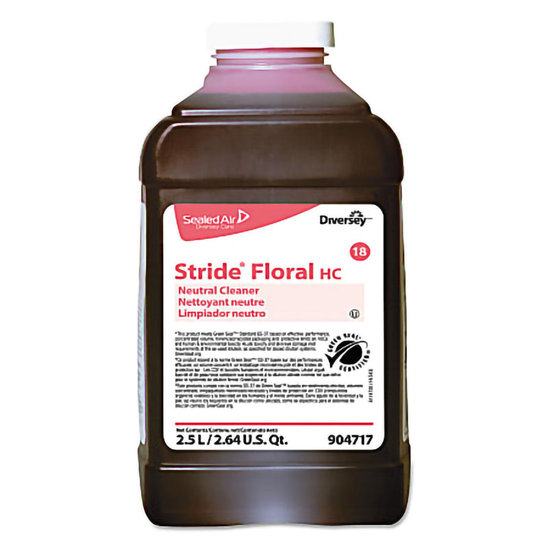 Floor Cleaner Diversey Stride Liquid 84.5 oz. Bottle Floral Scent Manual Pour (Carton of 2)