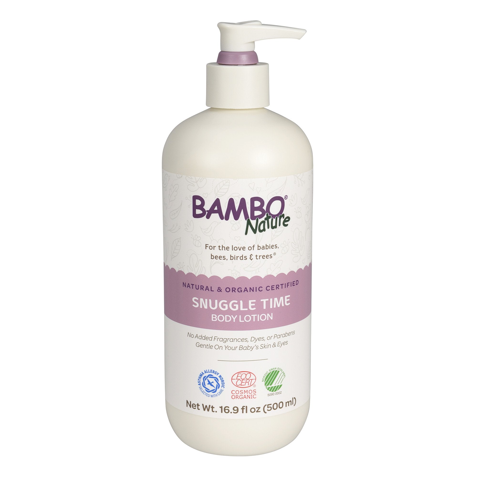 Abena North America Bambo Nature Snuggle Time Baby Lotion, 500 mL pump bottle (6/CS)