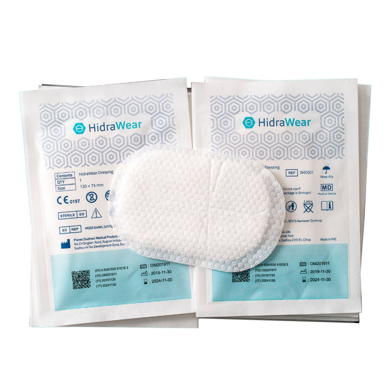 Super Absorbent Dressing HidraWear Rectangle 3 X 5 Inch With Border Sterile (Case of 720)