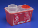 CONTAINER SHARPS 4 QT RED SMW/CHIMNEY-TOP LID 40/CS