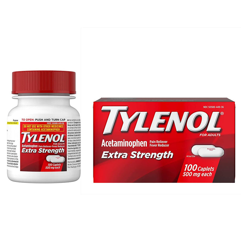 Tylenol Extra Strength Acetaminophen Pain Relief (Bottle of 100)