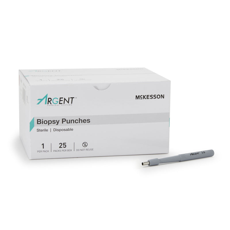 McKesson Argent Disposable Biopsy Punches, 3.0 mm (Case of 4 Boxes)