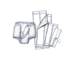 LINER GARMENT MOD ABSORB7X17 25/BG 8BG/CS