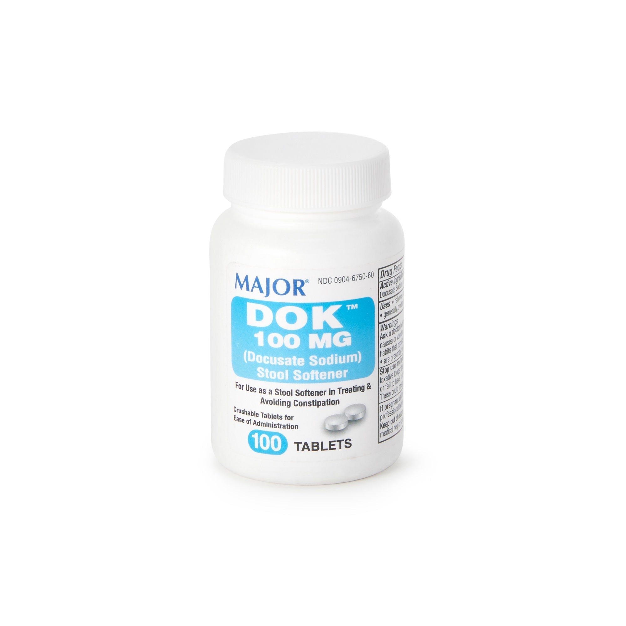 Major Docusate Sodium Stool Softener (Bottle of 100) 
