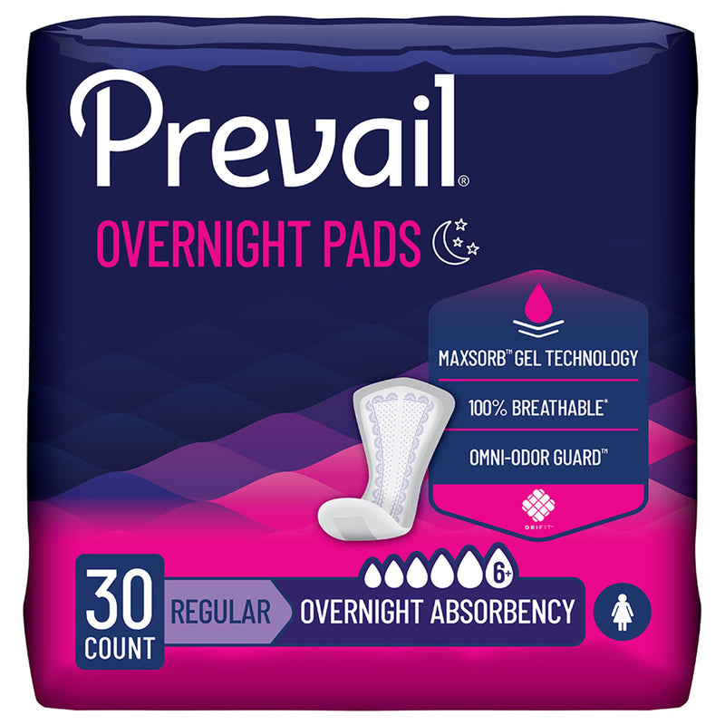 Prevail Daily Pads Overnight Bladder Control Pad, 16-Inch Length (Case of 120)