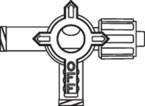 STOPCOCK 3-WAY HI-FLO W/SWIVELMALE LUER LOCK 50/CS