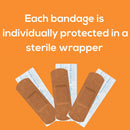 Tru-Colour Skin Tone Shade Fabric Bandage Adhesive Strips – Brown, 1 x 3 Inch