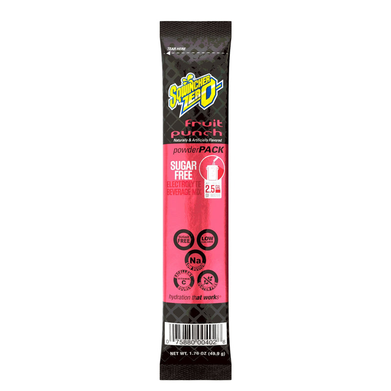 Kent Precision Foods Sqwincher Zero Fruit Punch Electrolyte Replenishment Drink Mix (32/CS) 