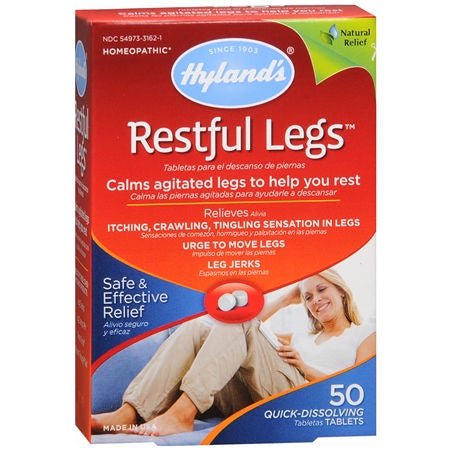 Pain Relief Hylands Restful Legs 6X - 6X - 6X - 6X - 12X Strength Lycopodium / Pulsatilla / Rhus Toxicodendron / Sulphur / Zincum Metallicum Tablet 50 per Bottle (Carton of 50)