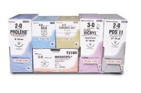 Absorbable Suture with Needle Coated Vicryl Polyglactin 910 S-28 1/2 Circle Conventional Spatula Needle Size 6-0 Braided (Box of 12)
