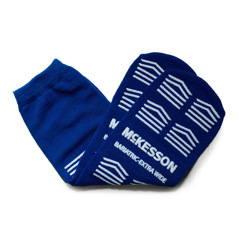 McKesson Slipper Socks, Double Tread, Bariatric, Kingfisher Blue (Case of 48)