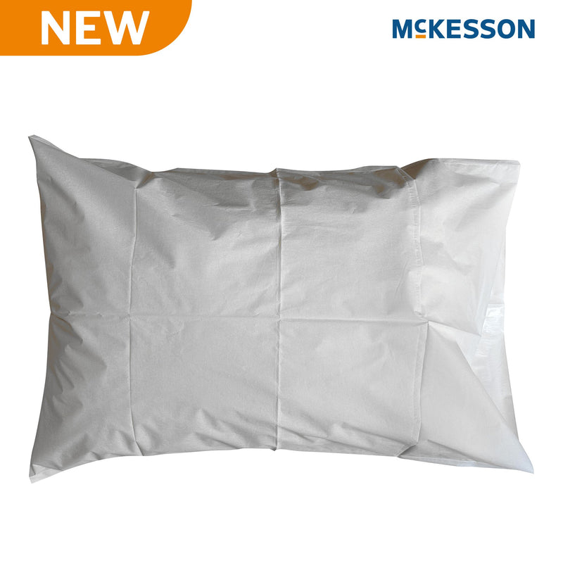 McKesson Brand McKesson Pillowcase, Disposable, Deluxe, White, Tissue/Poly, 30 x 21 Inch (100/CS)