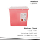 McKesson Brand McKesson Prevent Sharps Container, 2 Gallon, 9-1/4 x 10 x 6 Inch (20/CS) 