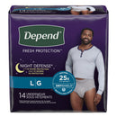 Kimberly Clark Depend Night Defense Absorbent Underwear for Men, Large (56/CS) 