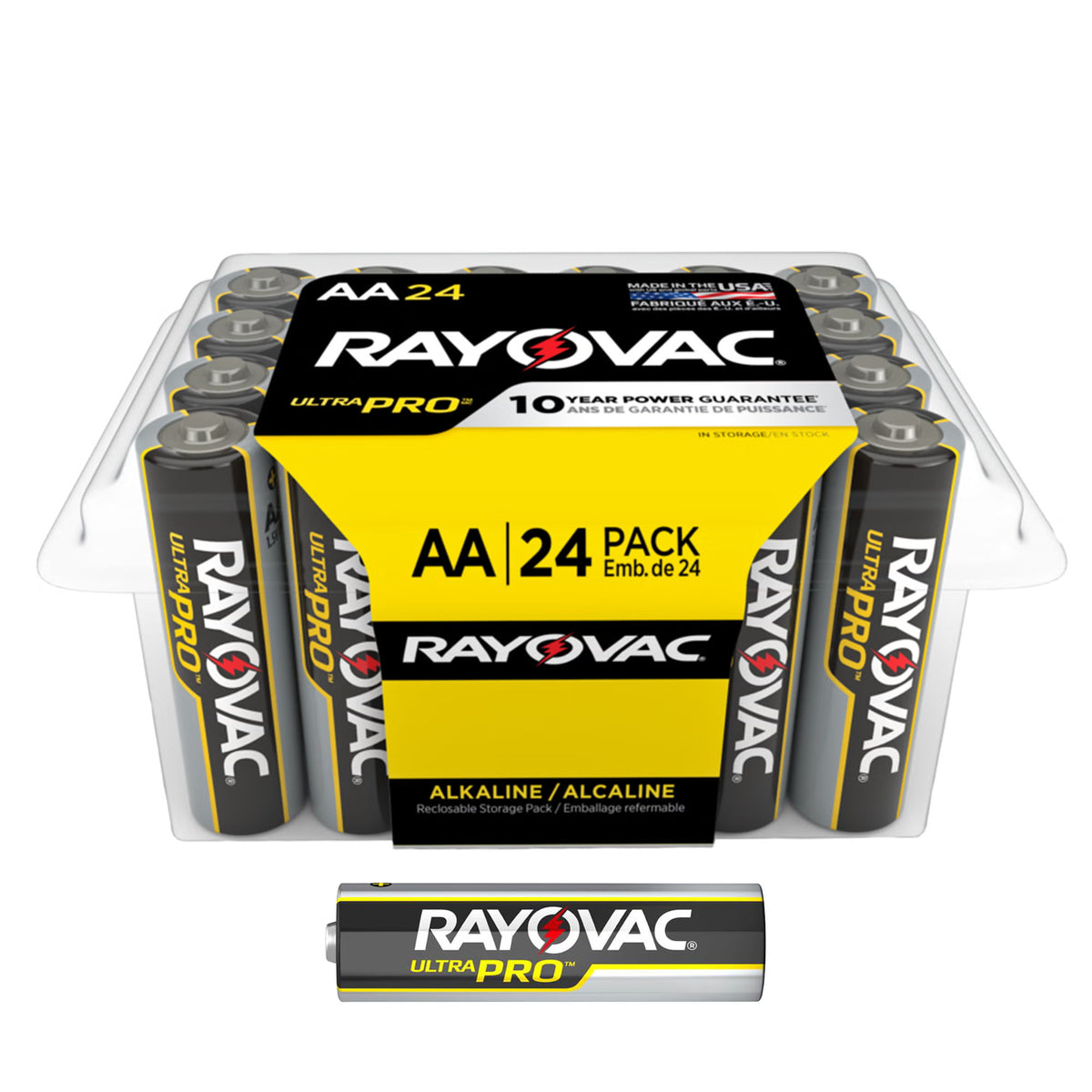 Rayovac Ultra Pro Alkaline AA Batteries, 24 Pack (Case of 288)