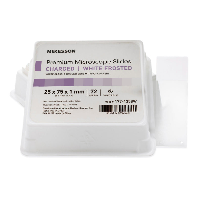 McKesson Glass Microscope Slide, 25 x 75 x 1 mm (Case of 1440)