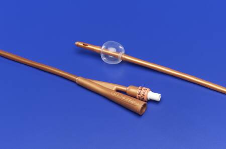 Foley Catheter Dover IC 2-Way Standard Tip 30 cc Balloon 22 Fr. Silver Hydrogel Coated Silicone (Carton of 10)